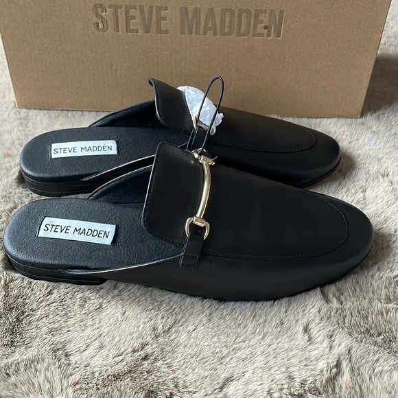 Steve Madden - Women’s Leather Slip On  Mule - Picture 5 of 8
